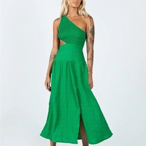Princess Polly Davina Midi Dress Green - Size US 4
